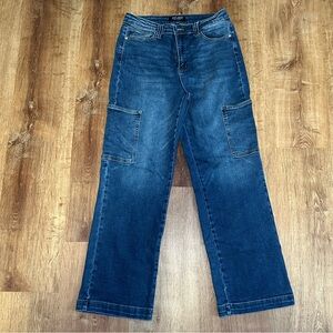 Judy Blue High Rise Cargo Wide Leg Jeans